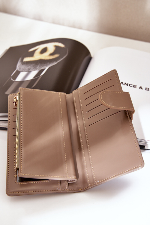 Dámská Peněženka Z Eko Kůže Tmavě Béžová Kalinessa