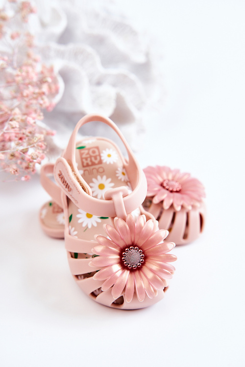 Dětské sandály na suchý zip Voňavé ZAXY JJ385032 Světle růžové