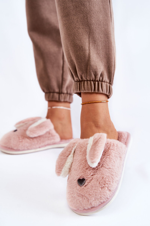 Dámské kožešinové pantofle Světle fialová Remmi