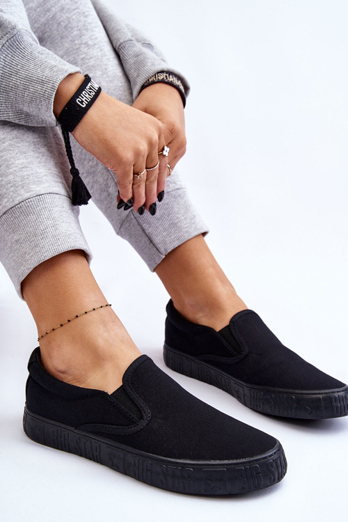 Dámské tenisky Slip-On Big Star LL274392 Černá