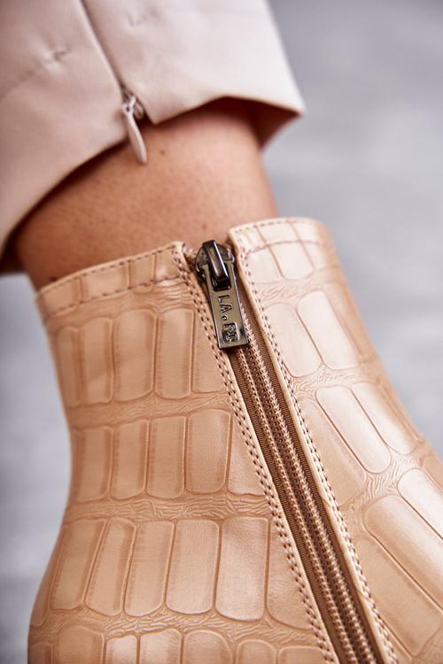 Hadí kožené topánky la.fi 260038be-xc béžová