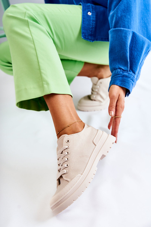 Dámské látkové tenisky Světle béžová Parossa