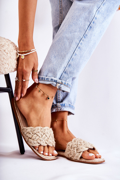 Dámské pletené pantofle béžové Maraya