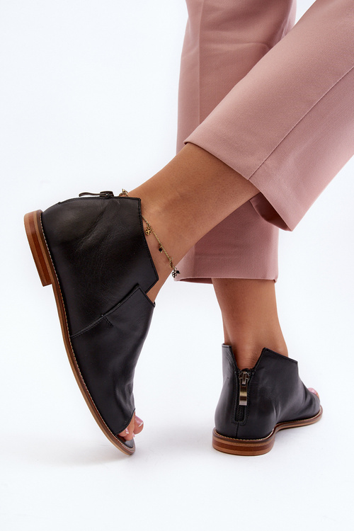 Dámské kožené sandály Laura Messi 2443 černé