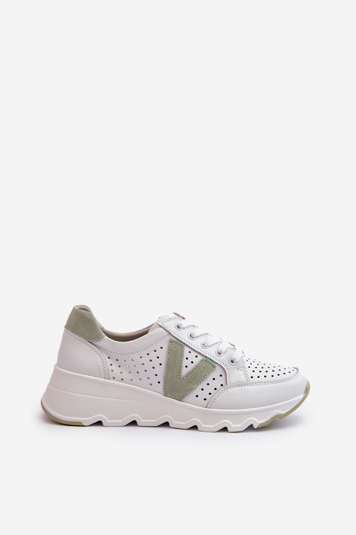 Dámské kožené lehké sportovní boty béžové Eleonori