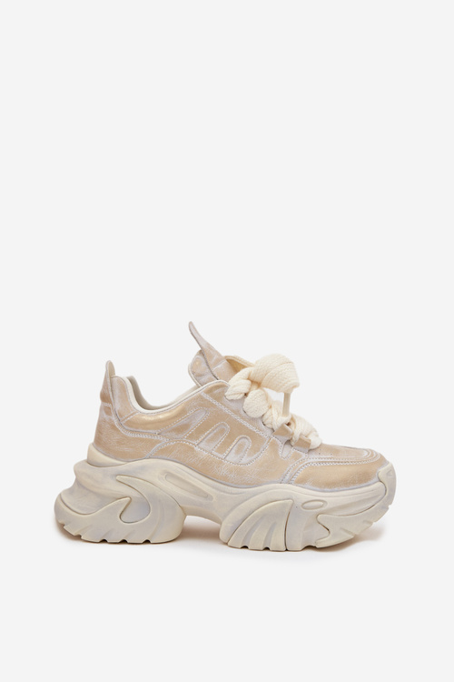 Kožené dámske tenisky GOE SS2N4009 Zlato