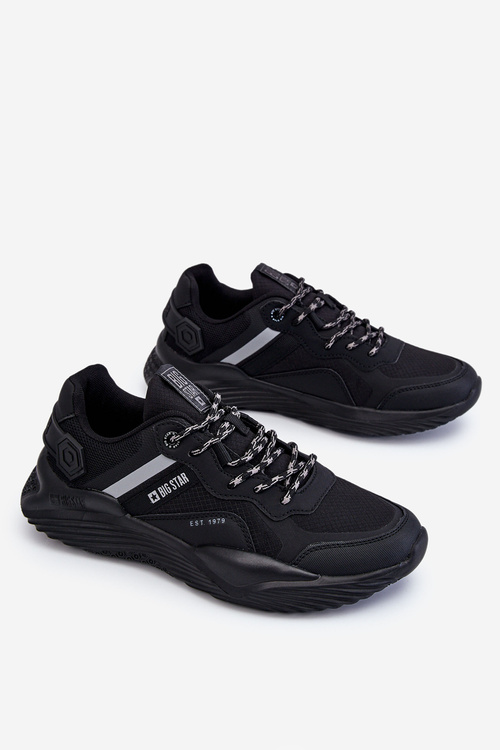 Pánske ľahké tenisky pamäťové penové penový systém Big Star LL174150 Čierna