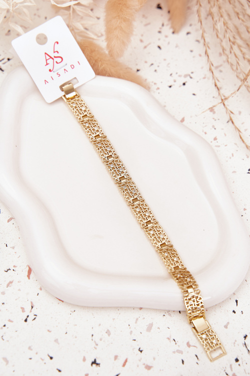 Dámský náramek ze chirurgické oceli zlatý