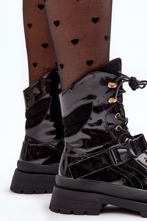 Ženské lakované pracovníčky na platforme Black Nahili