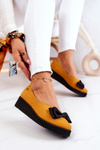 Suede Ballerinas na platforme Maciejka 05062-07 žltá