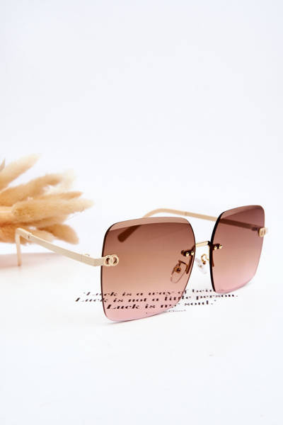 Velké dámské sluneční brýle 400UV E4721 Smetanový