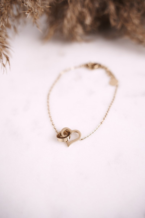 Celebrity Bracelet Circle a Srdce Zlatého sľubu