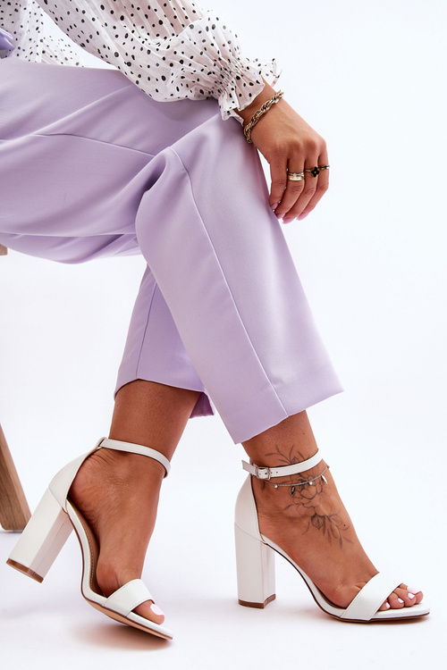 sandály na vysokém podpatku Bílé Individual