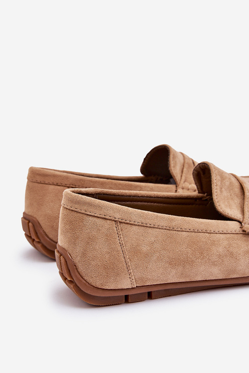 Mužské semišové mokasíny bežové Wesley