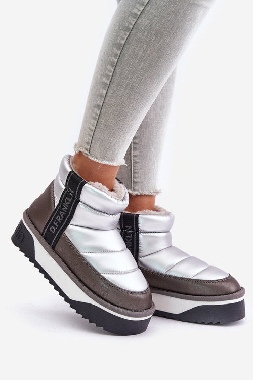 Nízke Snehové Topánky Na Hrubej Podošve D.Franklin DFSH371010 Strieborné
