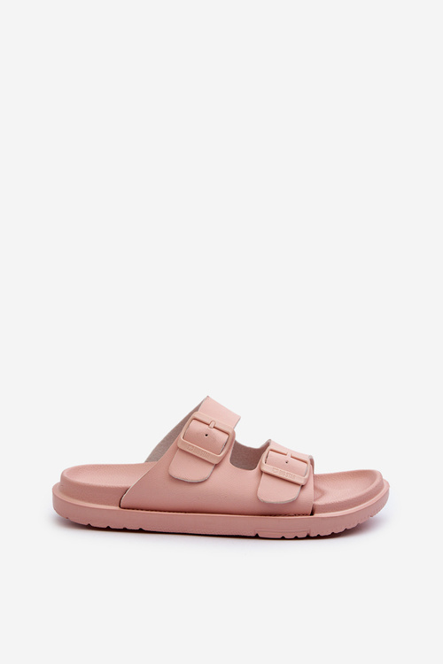 Lehké dámské pěnové pantofle s přezkami Big Star NN274A753 růžové