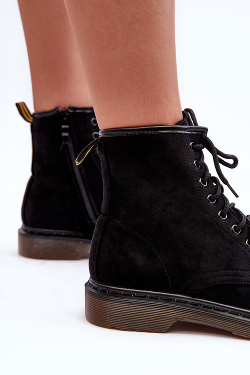 Semišové ploché topánky Black Aseoris