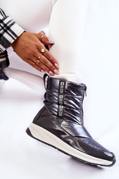 Dámske snehové topánky Veľká hviezda KK274391 Tmavo šedá