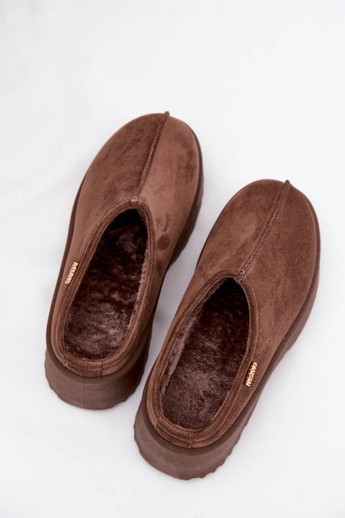 Dámské sněhule nízké na platformě hnědé Yrenna