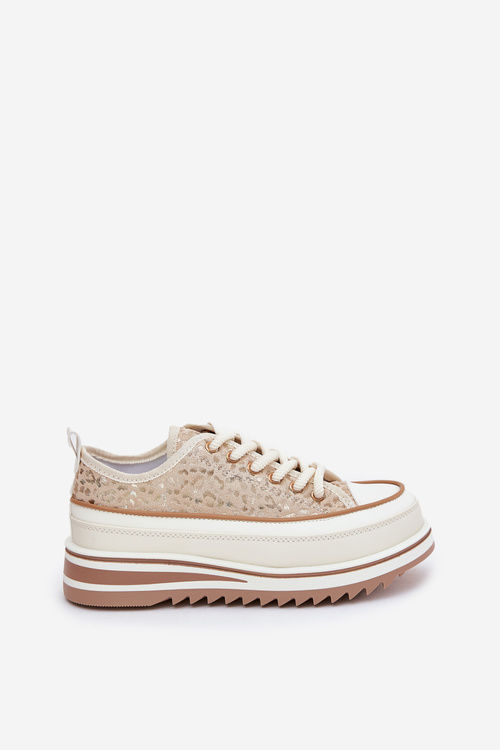 Dámske Tenisky Na Masívnej Platforme S.Barski BF51-101 Béžové