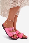 Dámské Pantofle S Přezkami Neonově Růžové Oliena