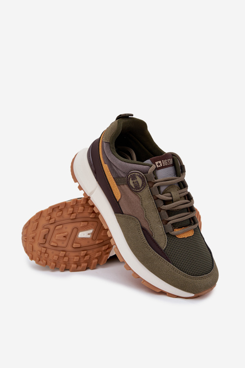 Pánské Sportovní Boty Sneakers Big Star RR174280 HI-POLY SYSTEM Tmavě Zelené