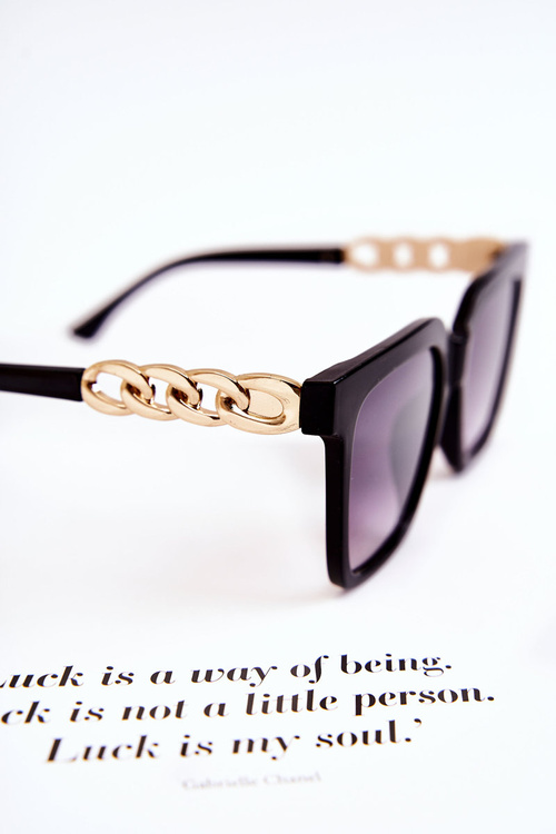 Módne slnečné okuliare v120043 čierne