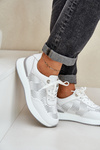 Kožené Športové Topánky Dámske Sneakers S.Barski LR51-551 Biele