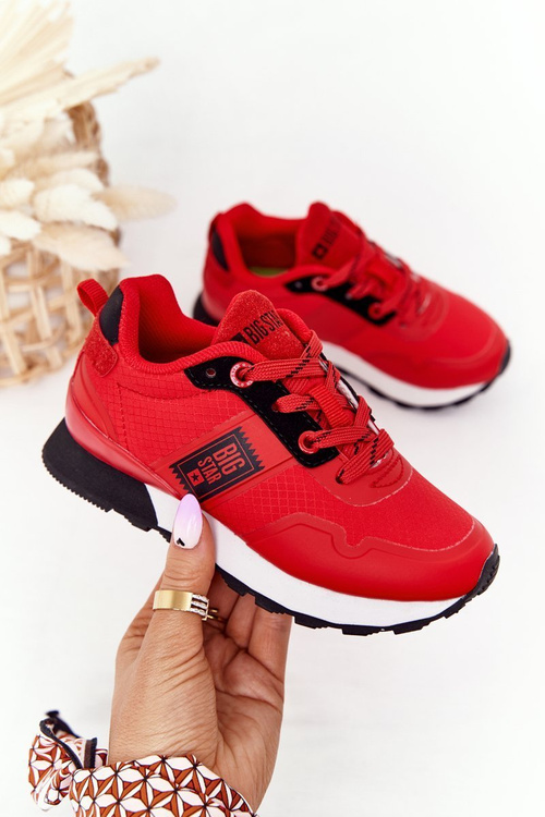 Detská športová topánka Pamäť pena Veľká hviezda HH374173 červená