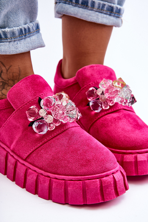 Modrá sportovní boty s ozdobou Fuchsie Desire