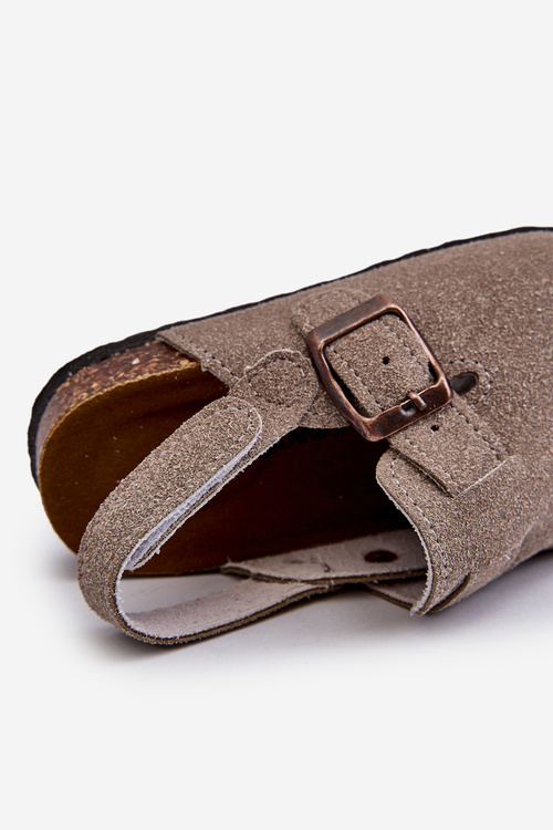 Dětské Pantofle Na Korkové Platformě Šedé Vulagia