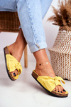 Papuče na korkovej podrážke žlté wendy