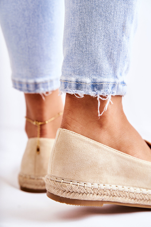 Klasické dámské nazouvací espadrilky béžove Oresa
