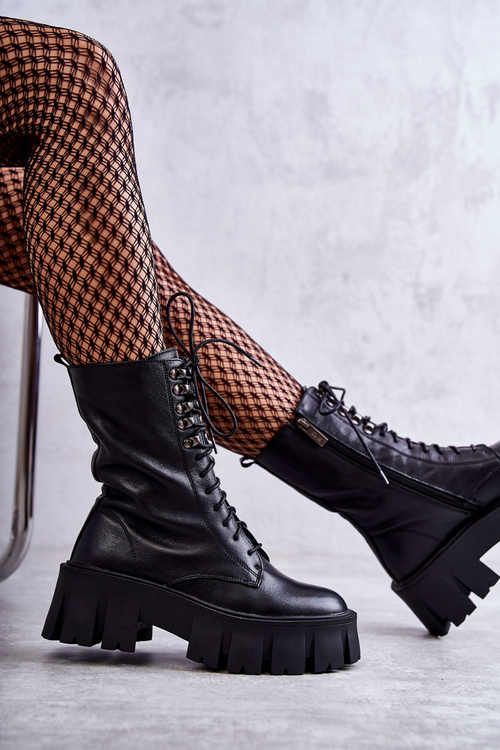 Kožené izolované goe kk2n4013 čierne topánky