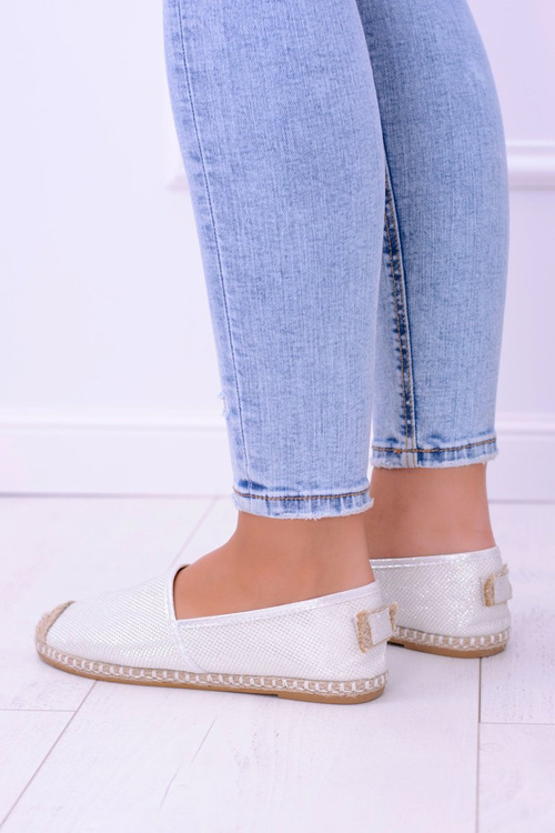 Ttřpytivé Espadrilky Lu Boo Bílé