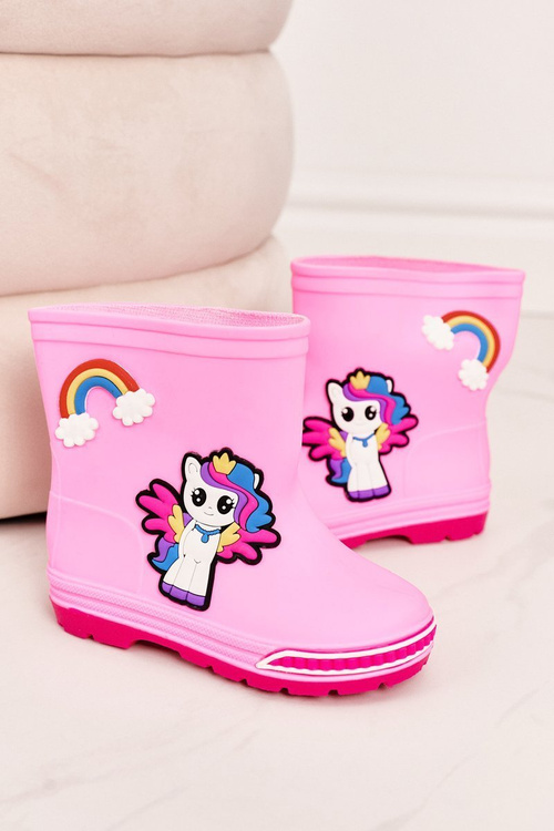 Detské galoshes s ružovým poníkom