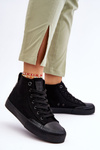 Dámske tenisky s vysokým materiálom Big Star LL27444 Black