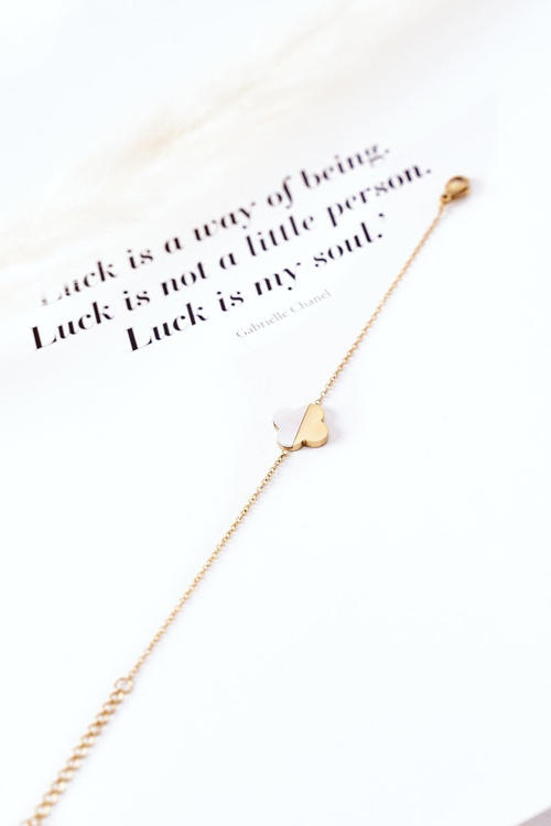 Náramok na reťazci so zlatým ďatelinou