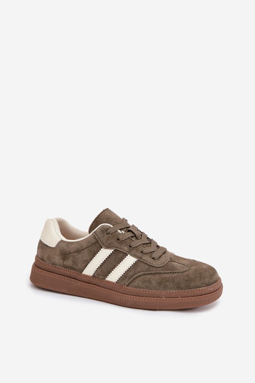 Dámske semišové tenisky na platforme tmavo zelené Sylviona