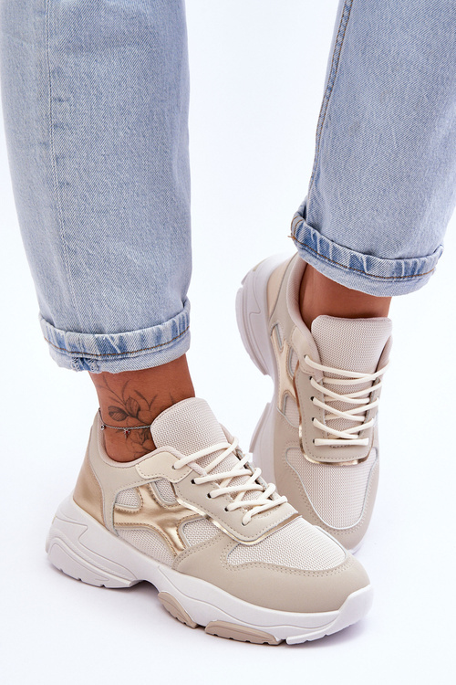 Dámské šněrovací tenisky Béžovo-zlatá Cortes