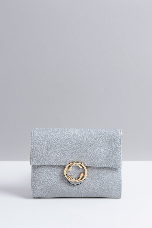 Mały Damski Szary Portfel Portmonetka