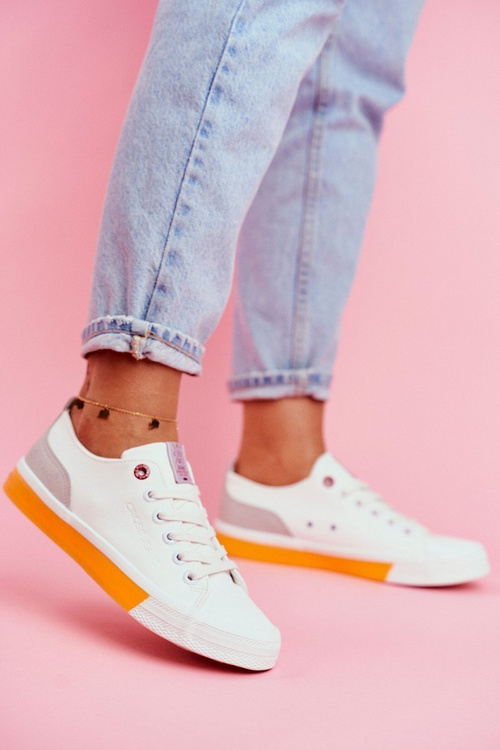 Dámské Tenisky Cross Jeans Bílo Oranžové FF2R4043C