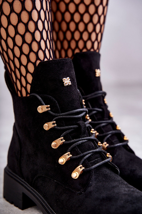 Klasické dámské semišové boty Černé Telma