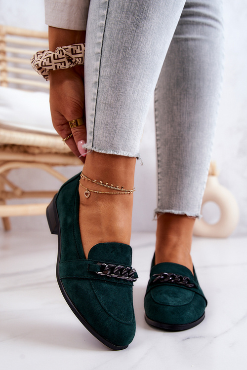 Zańczowe Moccasins Green Yasmin