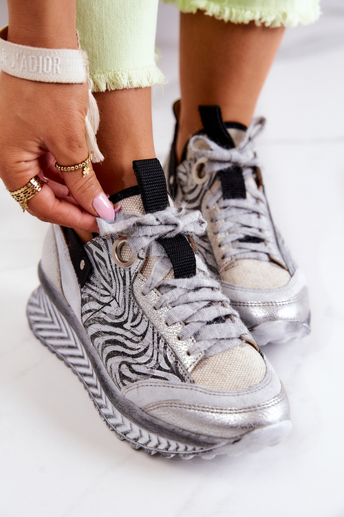 Dámské Kožené tenisky Maciejka 04916-03 Šedá