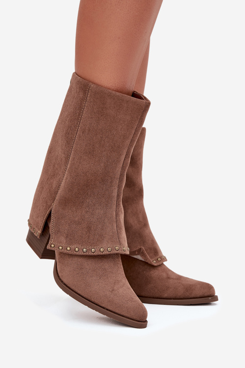 Dámske zimné čižmy Vinceza 16516 Béžové