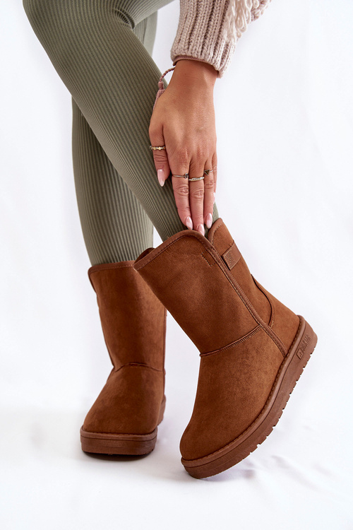 Dámské vysoké boty do sněhu Big Star KK274616 hnědé