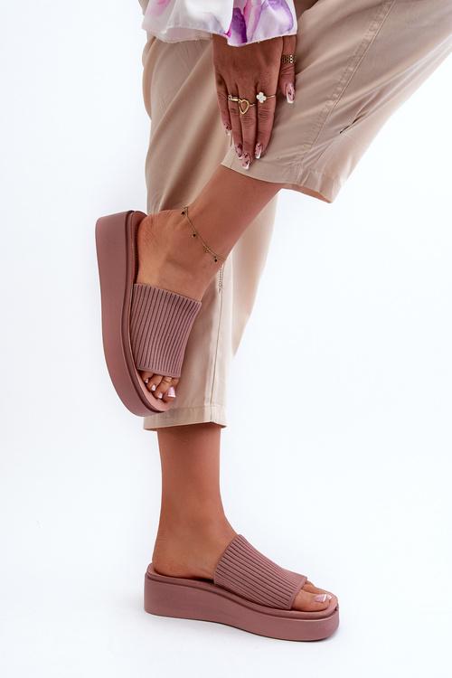 Dámské Sandály Na Platformě Sergio Leone SK083H Růžové