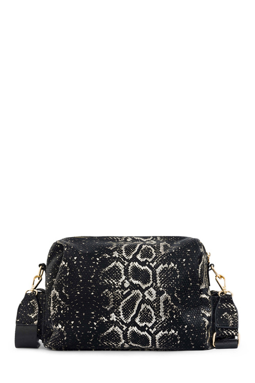 NOBO N1330-CM23 čierna a zlatá hadová taška