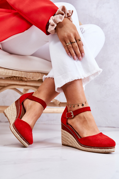 Dámské Espadrilky Na Klínu Červené Tamarill